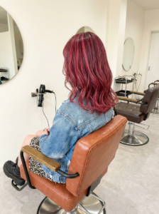 バレイヤージュレッド