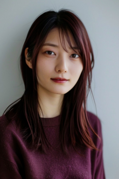 2025_セミロングヘア　横分けバング