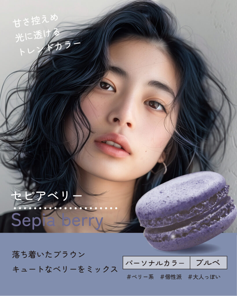 マカロンカラー ヘアカラー セピアベリー